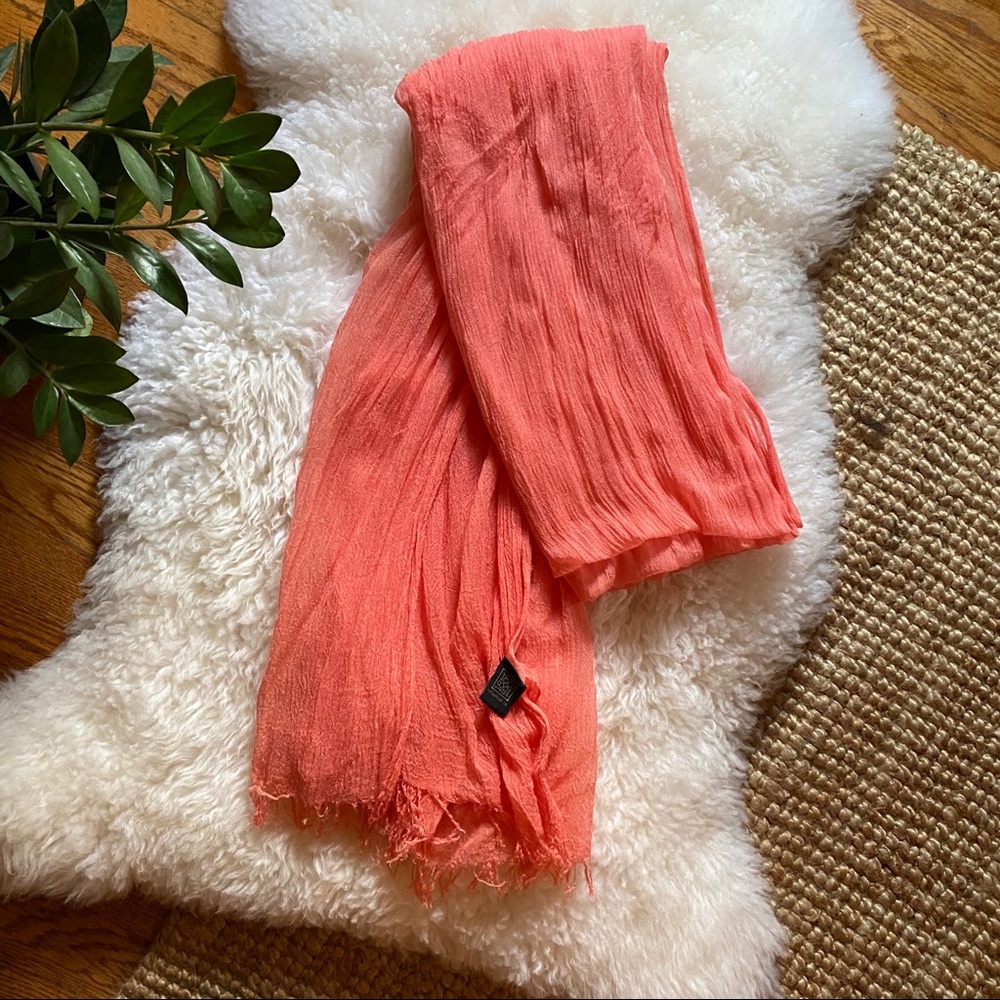 Sheer Coral Pink Scarf